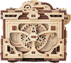 Wood Trick Enigma Chest Lock Puzzle Box Wooden 3D Puzzles for Adults to Build - Engineering DIY Project Mechanical Model Kits for Adults Wooden Models
