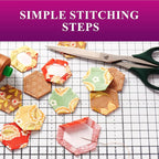 LaserThing Quilting Paper Templates | Handy Tools for Crafting Quilt Patterns | Ideal for Precision Quilting Projects | Includes 1'' Hexagon EPP Set - 600 Pieces