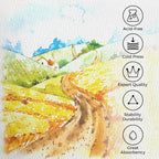 Funto Watercolor Journal, Square, 5.5x5.5, Portable 2-Pack, 48 Pages Each, Gray Cover, 110lb/230gsm, Art Supplies for Mixed Media