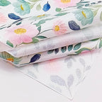 Paper Napkins 80 Pack 2 Ply Floral Beverage Luncheon Dinner Paper Napkins Flower Print Disposable Napkins for Wedding Anniversary Celebrations, 6.5X6.5 Inches Folded