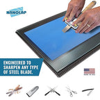 PSA Lapping Film, 7 Piece Pressure Sensitive Adhesive Polishing Paper, 8-1/2” x 11” Microfinishing Fine Sanding Paper, Sanding Film for Scary Sharp Sharpening System, Aluminum Oxide AO