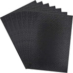 Similane 6 Pcs Cross Stitch Aida Cloth Embroidery Cloth Cross-Stitch Fabric 14 Count Black Aida Easy to use Embroidery Patterns Pictures 12 by 18-Inch