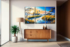 SpiritualHands Fantastic Scenery Tempered Glass Wall Art Painting for Living Room, Tempered Glass Modern Prints Decor, Large Vivid Color Panel for Bedroom, Kitchen, or Office