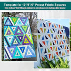 Kigley 3 Set Tall Triangle Rulers for Quilting 6 8 10 Inch Wedge Triangle & Wing Quilting Rulers and Templates Acrylic Quilt Templates for Sewing Layer Cake Patchwork Cutting Pattern DIY Craft (Green)