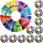 Friendship Bracelet String 500 Skeins Rainbow Color Embroidery Floss Cross Stitch Embroidery Thread Cotton Floss Bracelet Yarn, Craft Floss(Classic Color)（50skeins x10 Pack）
