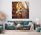 My Photostation.com 24Wx30H'' Jesus and Virgin Mary Glass Wall Art Tempered Glass Printing Wall Decor Large Wall Art Wall Hangings