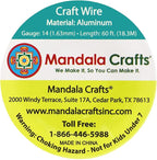 Mandala Crafts 14 Gauge Anodized Aluminum Craft Wire for Jewelry Making - 60 FT Colored Flexible Black Wire - Bendable for Bonsai Armature Crafting Sculpting