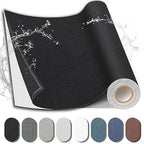 Fabric Repair Patch, 17X158 Inch Fabric Large Repair Tape, Self-Adhesive Patches for Furniture, Sofa, Car Interior, Shoes, Hand Bag, Clothing (Black, 17X158 Inch)
