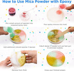 Rolio Premium Mica Powder - Blue Heart (50G / 1.76oz) - 1 Jar of Blue Pigment Powder for Epoxy Resin, Dye, Soap Making, Nail Polish, Paint, Candle Making, Bath Bombs, Slime