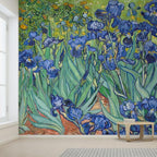 wall26 Wall Sticker/Wall Mural Irises by Vincent Van Gogh Dutch Impressionism, Not Peel and Stick, Non-Woven Wallpaper Decorative for Bedroom, Living Room,Office - 120x192 inches