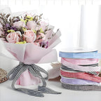 Classic Gingham Checkered Ribbon, Assorted Colors Premium Polyster Plaid Checkered Craft Ribbon for Gift Wrapping, DIY Projects, Hair Bows,Scrapbooking & Party Decor (Deep Khaki, 3/8x50Yd)