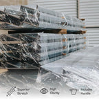Mini Stretch Wrap for Packing with Handles, 12 Pack, 5 Inch x 1000 Feet, 50 Gauge, Durable Clear Plastic wrap for Moving, Packing wrap Plastic roll Also a Furniture Wrap