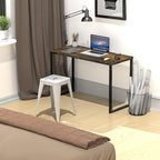 SHW Mission 32-Inch Home Office Computer Desk, Rustic Brown