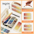 MemOffice Direct Liquid Acrylic Paint Markers, 60 Colors Brush Tip Pens with Carrying Case, No Bleed, Waterproof, for Rock, Wood, Canvas, Glass, Fabric, DIY Crafts for Adults & Kids
