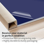 Trotec TroLase | 12"x12"x1/16", 8 Pcs | Blueberry/White | 2 Ply | Modified Acrylic | Laser Engraving Double Color Plastic Sheet | Engraving Blanks for Laser, Saw, Guillotine | Made in USA