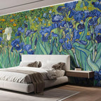 wall26 Wall Sticker/Wall Mural Irises by Vincent Van Gogh Dutch Impressionism, Not Peel and Stick, Non-Woven Wallpaper Decorative for Bedroom, Living Room,Office - 120x192 inches