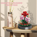 Flower Bouquet Building Kit, 524 Pcs Mini Bricks Building Blocks Sets, Forever Rose Decorated Flower with Dust Cover, Valentine's Day Gifts for Her Mom Women (Rose Flower)