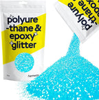 Hemway Polyurethane & Epoxy Resin Glitter 100g / 3.5oz Metallic Crystal Flake Additive for Flooring Jewelry Tumblers Glass Pigment - Fine (1/64" 0.015" 0.4mm) - Baby Blue Iridescent