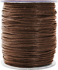 Mandala Crafts 1.5mm 109 Yards Chocolate Brown Cotton Waxed Cord for Jewelry Making Bracelet Cord Waxed String - Beading String Thread Jewelry Cords for Necklaces String