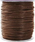 Mandala Crafts 1.5mm 109 Yards Chocolate Brown Cotton Waxed Cord for Jewelry Making Bracelet Cord Waxed String - Beading String Thread Jewelry Cords for Necklaces String