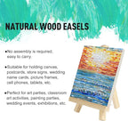 Kinlink 9 Inch Tall Wood Easels for Display Set of 18, Display Easel Tabletop, Painting Easel Stand for Artist Students