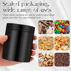 SATINIOR 12 Pack 8 oz Plastic Container Jars with Lids Round Clear Travel Cosmetic Container Slime Jar for Toiletries, Lotion, Cream, Ointment, Makeup, Rhinestone, Sample, Kitchen Storage(Pure Black)