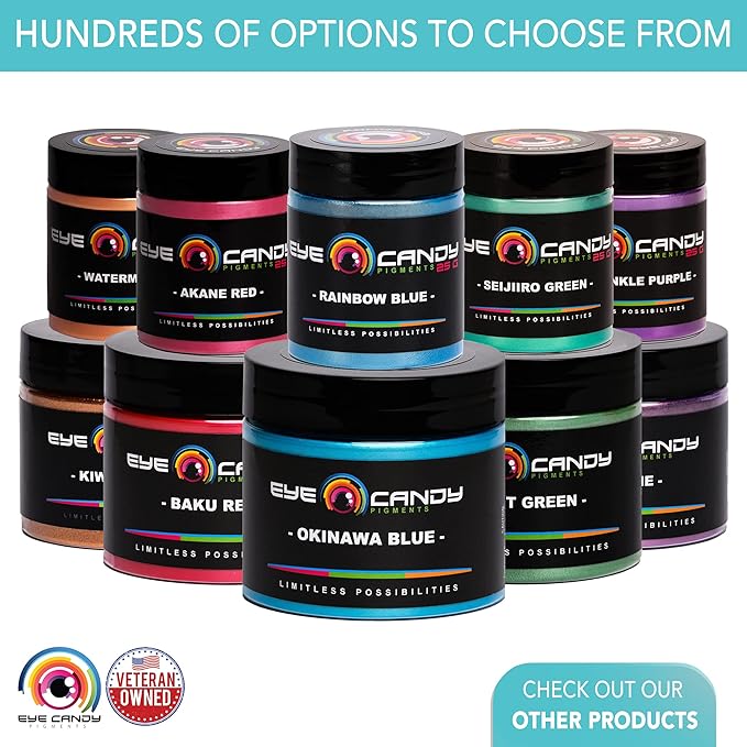 Eye Candy Pigments Premium Black Mica Powder - Yoru Black (50gr) - for Epoxy, Resin, Soap, Paint, Woodworking, Acrylic Pouring, Bath Bombs, Fishing Lures - DIY Arts and Crafts Additive