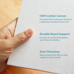 KEFF Canvas Boards for Painting - 10x10 2-Pack Bulk Canvas Panels, 100% Cotton Triple Primed Large Canvases for Art Painting Supplies, Acrylic, Oil, Watercolor & Tempera