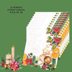 20-ct 13x13 Christmas Paper Decoupage Napkins, 3-Ply Servilletas Tissue Napkin for Dinner and Parties, Disposable Napkins (Cookie)