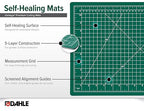 Dahle Vantage 10473 Premium Self-Healing Cutting Mat, 24"x36", 1/2" Grid, 5 Layers for Max Healing, Perfect for Crafts & Sewing, Green