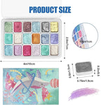 Mini Forestry Shifting Watercolor Painting Set, 18 Color Shifting Watercolor Paint Set, Shimmer Metallic Watercolor Paints Set, Glitter Watercolor Paint, Solid, Macaron Style