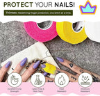 THIMTEC - The Original Thimble Tape for Hand Sewing - Fully Adjustable Nail & Finger Protector - A Smarter Alternative to Classic Knitting Thimbles - Sunshine, 3-Pack