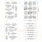 Whaline 4 Sheet Bible Verse Words Clear Stamps Christian God Jesus Silicone Transparent Stamps Border Stamp Cards for DIY Craft Card Making Scrapbooking Embossing Album Decor