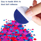 Jtnohx Geometric Stickers, Felt Stickers for Kids, Felt Geometric for Crafts, Craft Supplies for Scrapbooking 170pcs 1" to 2" Size