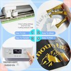 ROFISUESheet MetallicFoil HeatTransferVinyl 12Inch*6Ft BundleChrome HTV VibrantColors for Stunning T-Shirt DesignsPerfect forDIY (Royal Blue, 12Inch*6Ft)
