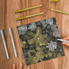 Grabie Gold&Silver Extra Fine Tip Acrylic Paint Marker Set, 6 Pack Gold Paint Markers, 0.7mm Acrylic Paint Pens for Black Paper, Halloween Pumpkin, Christmas DIY, Silver Pen(Gold&Silver)