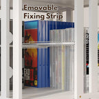 XIMN 360° Rotating Bamboo CD/DVD Shelf - 6-Tier Space-Saving Media Storage Cabinet for Movies, Organizer with Super Compact Design (White, 6 Tier)