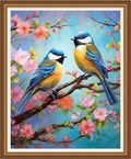 Disnesart Cross Stitch Stamped Full Embroidery Kits DIY 11CT Cotton Thread Printed DIY Needlepoint Kits Craft Needlework Set Cross-Stitch Stamped Sets-Flower Bird 16x20 inch
