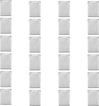 ImpressArt - Premium Metal Stamping Rectangle Blanks for Metal Stamping and Jewelry Making (24 Pack) (7/16" x 3/4" Rectangle w/ 2 Holes, Aluminum)