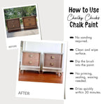 Chalky Chicks All-in-One Chalk Paint for Furniture or Cabinet - 4 Fl Oz - Matte Finish Logan Berry (Plum) for Metal, Wood Furniture Paint - No Sanding All-in-One for Home Decor & Crafts, USA Made