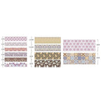 12 Rolls Exotic Charm Washi Tape Set Floral Arts Adhesive Tapes Geometric Garden Decorative Masking Tape Sets for Craft, Kids, Scrapbook, DIY, Gift Wrapping (Amethyst Elegance)