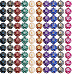 CiaraQ DND Polyhedral Dice (100pcs) with A Dice Bag Compatible with Dungeons and Dragons DND RPG MTG Role Playing Table Games (D12 dice, 10 colors-100 pcs)