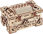 Wood Trick Enigma Chest Lock Puzzle Box Wooden 3D Puzzles for Adults to Build - Engineering DIY Project Mechanical Model Kits for Adults Wooden Models