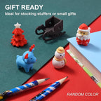 HILAZA 24Pcs Christmas Erasers for Kids Bulk, 3D Cute Santa Elk Erasers for Goodie Bags Stuffers Stocking Stuffers Holiday Gifts Classroom Rewards Party Favors