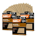 Fandeli | Multi-Purpose Sandpaper | 100 Grit | 75 Sheets of 9'' x 11'' | Ideal for Sanding Metal, Untreated Wood and Painted Surfaces | Sandpaper Sheets.