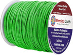 Mandala Crafts 1.5mm 109 Yards Green Cotton Waxed Cord for Jewelry Making Bracelet Cord Waxed String - Beading String Thread Jewelry Cords for Necklaces String