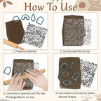 CHGCRAFT Vine Flower Polymer Clay Texture Sheets Single Seamless Plants Floral Pattern Silicone Texture Stamp Clay Texture Mat Modeling Pattern Pad Sheets for Jewelry and Earrings Tools, 5.5x5.5 inch