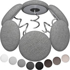 Linen Fabric-Covered Twist Pins - 8 Colors Upholstery Pins & Bed Skirt Pins -Used to Secure Sofa Cushion, Armrest Covers, Furniture & Bed Skir (12, Middle Gray)