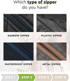 ZlideOn Zipper Pull Replacement - 1pcs, Black, Waterproof (L) - Instant Zipper Replacement Slider
