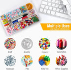 15 Large Grids Plastic Organizer Box with Dividers, Clear Compartment Container Storage for Washi Tapes Beads Crafts Jewelry Fishing Tackles, Size 11 x 6.3 x 2.2 in